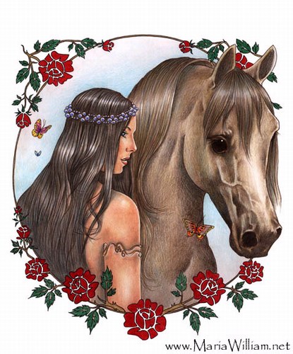 femme cheval