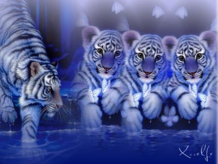 tigre et petits 